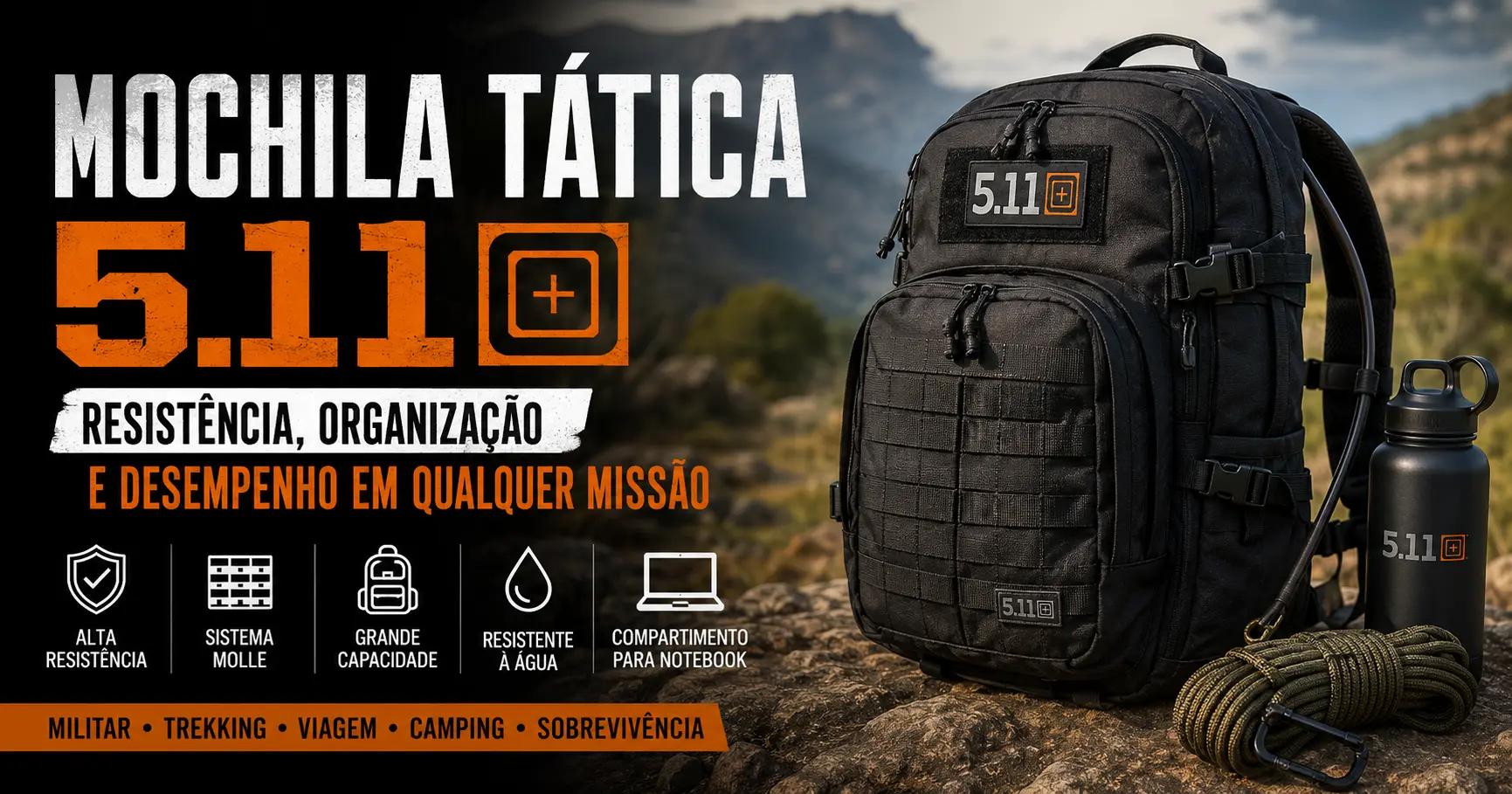 Mochila Tática 5.11: Conheça os Diferenciais da Marca que é Referência Mundial